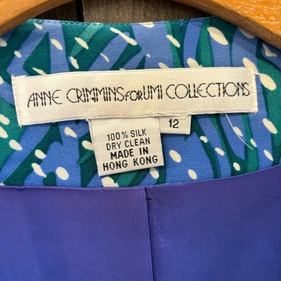Anne Crimmins Umi Collection Silk Jacket Blazer Long Open Front size 12 Artsy - Picture 4 of 11